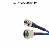 Câble BNC mâle-mâle RG142 blindé plaqué argent, cordon coaxial RF flexible DC-6GHz pour instrument de test et communication radio