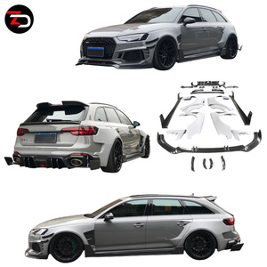 ชุดแต่งสไตล์ ZD Wide Body สำหรับ Audi A4 <span class=keywords><strong>S4</strong></span> RS4 Avant ปี 2017 ถึง <span class=keywords><strong>2020</strong></span> พร้อมลิ้นกันชนหน้า สเกิร์ตข้าง สปอยเลอร์หลัง ซุ้มล้อ - Product Image 1