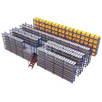 Planchers de mezzanine robustes pour entrepôts, planchers de mezzanine multi-niveaux pour entrepôts, rayonnage de palettes sur le deuxième étage, mezzanine