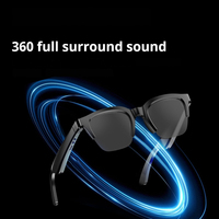 Lunettes de soleil polarisées rondes sans fil unisexes de créateur – Confortables pour l'extérieur, monture demi-cerclée, Dot E60 Noir SMART Adulte avec boîte
