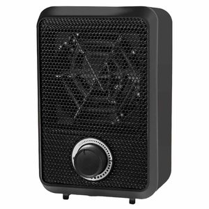 * Presa * Mini ventilatore elettrico riscaldatore 600W termostato regolabile con protezione da surriscaldamento colore nero-casa e - Product Image 2