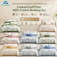 Parure de lit Cloudland certifiée OEKO-TEX, audituée BSCI, 100% coton, 3 pièces, housse de couette, drap et taie d'oreiller, taille Queen