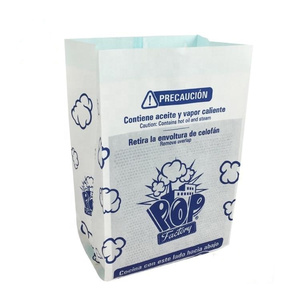 Kantong Makanan Kertas Kraft Klasik yang Dapat Digunakan di Microwave dengan Pegangan untuk <span class=keywords><strong>Popcorn</strong></span> dan Keripik Kentang, Pola dan Logo Cetak Gravure Kustom - Product Image 5