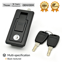 Loquet à compression à levier Thcoo industriel noir texturé étanche à montage encastré pour armoire électrique, camping-car, boîte à outils, coffret