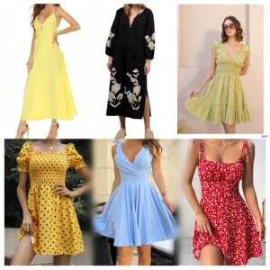 Vestido lavado a la piedra de algodón de estilo europeo para mujer Top de moda con cintura Natural Venta caliente Precio al por mayor Ropa usada - Product Image 5