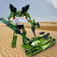 Coche tanque militar transformable para niños, juguete de coche blindado, Deformación de impacto, Robot, regalo