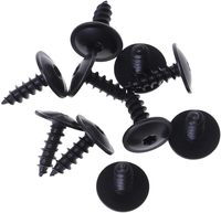 Nouveau QGZ029 10 sacs de clips de pare-chocs de voiture et de fixations automobiles, lot de 20 pièces/sac, métal noir, universel, pour carrosserie de voiture, clips de retenue à pression