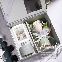 Boîte de cadeau de luxe pour la saint-valentin, boîte de fenêtre, boîte d'emballage de bouteille de parfum en Carton de rouge à lèvres