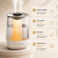 Humidificateur d'air ultrasonique 5L grande capacité, double buse de brumisation, diffuseur de brume froide intelligent pour chambre, maison, bureau
