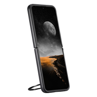 Casing penutup ponsel tahan guncangan, Casing penutup ponsel untuk Samsung Z Flip 7 6 5 hitam cokelat dengan cincin dudukan otomatis Slot kartu dompet pengisian daya nirkabel
