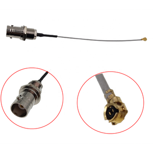 <b>BNC</b> Rear Mounted Jack Connector to Ufl With 1.13 113mm Pigtail <b>Cable</b> - Product Image 4