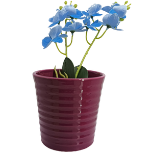 Usine en gros nordique rayé en céramique <span class=keywords><strong>orchidée</strong></span> <span class=keywords><strong>Pot</strong></span> minimaliste créatif papillon planteur <span class=keywords><strong>pour</strong></span> jardin plantes fleur <span class=keywords><strong>pot</strong></span> couvre - Product Image 2