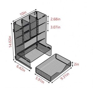 Pen Organizer for <b>Desk</b> Multi-Functional <b>Desk</b> Organizer, <b>Wall</b> Mount Pen Holder with Drawer for School, Office, Home, Art Supplies - Product Image 2