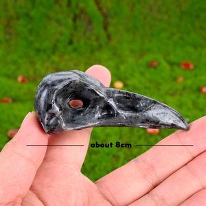 Calaveras de Cuervo Naturales al por Mayor, Talladas y Pulidas a Mano, Figura de Calavera de Cuervo de Cristal para Halloween - Product Image 6