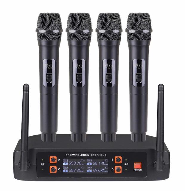 Professional Pro 58 UHF Dual Wireless Microphone System Handheld Long Range Wireless Microphone