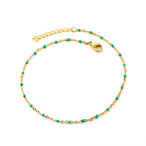 Geometric Beaded Chain <b>Anklet</b> Zinc Alloy Women's Party Foot Ornament - Product Image 1
