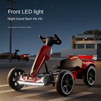 Go-Kart Eléctrico con Control Remoto para Niños de 1 a 6 Años, con Doble Tracción, Llantas EVA, Plegable, con Luces LED, Regalo Ecológico