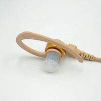 Headset Walkie Talkie Profesional Peredam Kebisingan Warna Beige Tan dengan Mikrofon PTT untuk Motorola