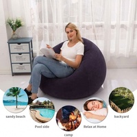 Camping Blow up Bed Lounger Fauteuil | Chaise gonflable en tissu extérieur et canapé pour la randonnée