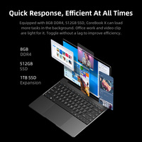 Ordinateur portable Plus CHUWI CoreBook X 14 pouces, écran 2K, processeur Intel Core i5-8259U, carte graphique Iris Plus 655, 8 Go de RAM, 512 Go de SSD, Windows 10