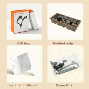 Bán hot có thể điều chỉnh màn hình PC kép đôi màn hình bàn gắn kết đứng - Product Image 6