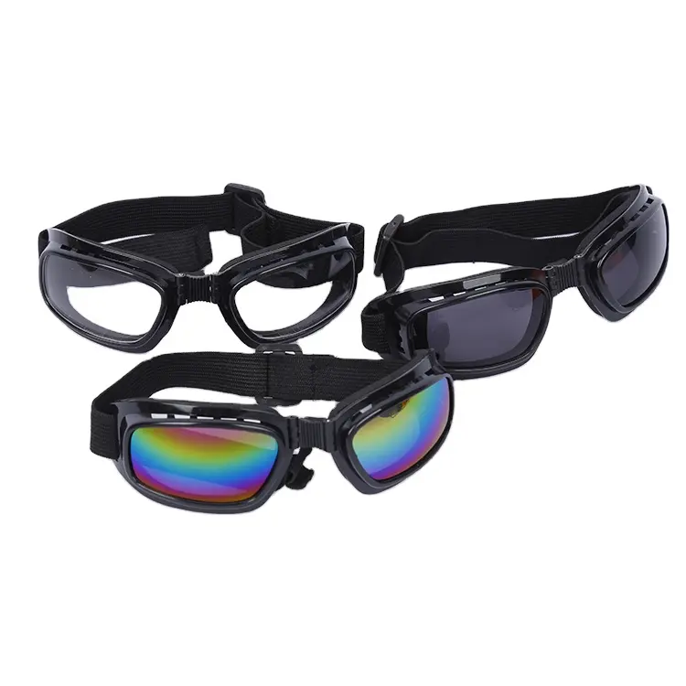 Óculos de sol coloridos anti-respingo, preto, transparente, plástico, uso diário, prevenção de poeira, respingo de areia