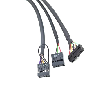 สายเคเบิลพอร์ต USB3.0 Type C ตัวเมีย 20 พิน ช่องเสียบ HD AUDIO สำหรับแผงด้านหน้าคอมพิวเตอร์  หุ้มด้วย PVC ยาว 60 ซม. สายทองแดงเคลือบดีบุก รองรับการชาร์จเร็ว 3A - Product Image 5