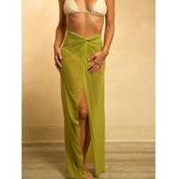 Lange wikkeljurk midi strandjurk dames bikini's omslagjurk dames badkleding zomerjurk strandkleding aangepaste LOGO strandtops