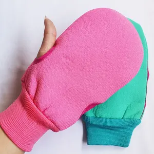 Natürliche braune Fabrik Pflanzen fasern Reinigungs werkzeuge Nylon bad Doppel viskose Körper koreanische Magie ECO Peeling Mitt