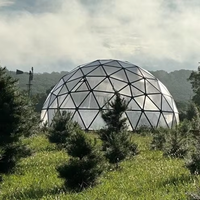 Tente dôme igloo de luxe pour le camping, murs en verre transparents, gazebo géodésique, tente dôme pour événements, glamping de luxe en plein air