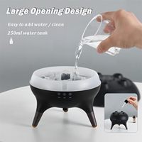 Diffuseur d'arômes télécommandé 250 ml au design méduse, avec humidificateur d'huiles essentielles et fonction de détection sonore dynamique pour la danse des méduses