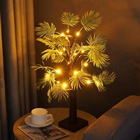 Veilleuses LED blanches chaudes en forme de palmier pour la décoration intérieure de Noël, les fêtes et les événements.