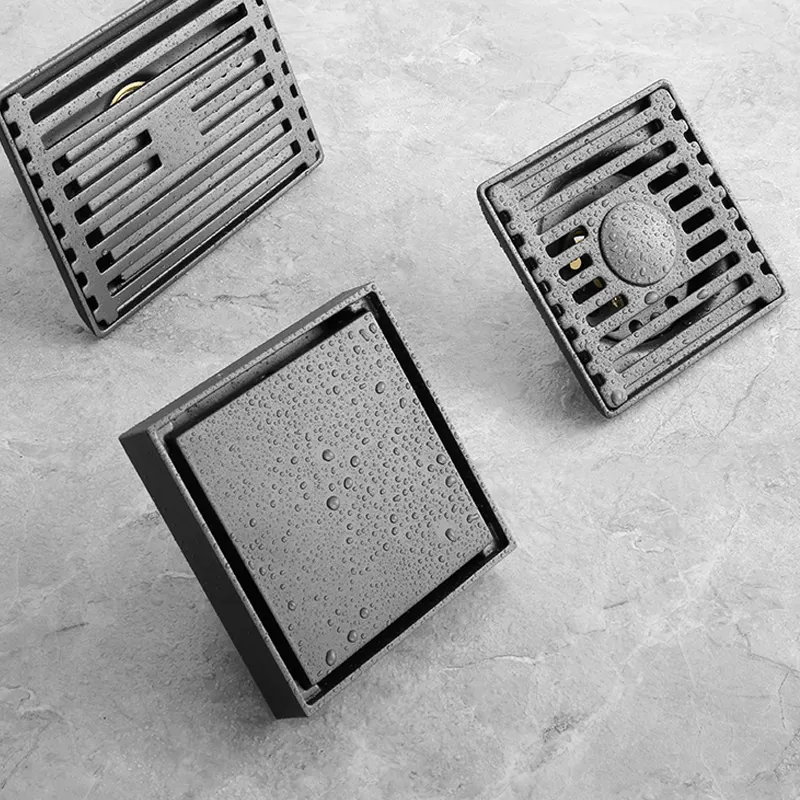 Commercial Washroom Manufacturer Covers Floor Square Drain