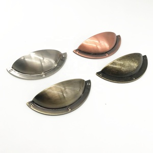 <strong>HANDLE</strong> and KNOB CX241 Furniture Drawer <strong>Copper</strong> and Antique Bronze Bin Shell Style Cabinet Interior Furniture Cup Pull <strong>Handle</strong> - Product Image 3