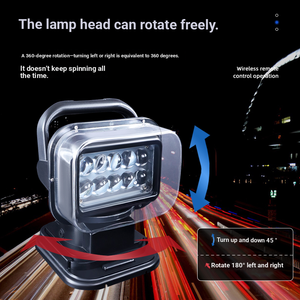 ไฟฉาย LED แบบชาร์จไฟได้ 12V สำหรับใช้งานนอกสถานที่ (ติดตั้งด้วยแม่เหล็ก, รีโมทคอนโทรล, ระยะไกล) - Product Image 3