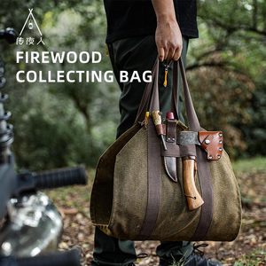 Portable grande capacité toile <span class=keywords><strong>bois</strong></span> de <span class=keywords><strong>chauffage</strong></span> panier Portable sac de rangement sac de transport pour Camping et randonnée cheminée <span class=keywords><strong>bois</strong></span> support - Product Image 1