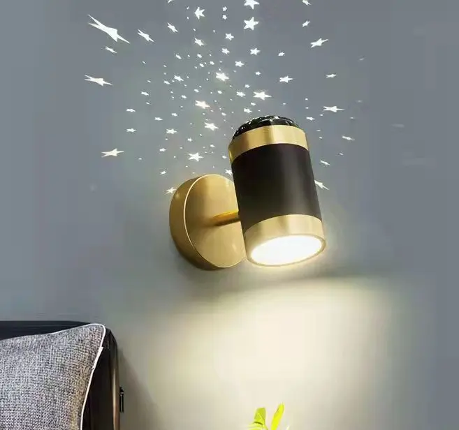 2022 yeni INS yıldız projeksiyon başucu duvar lambası İskandinav tasarımcı ışık lüks yaratıcı kişilik yatak odası oturma odası lambaları