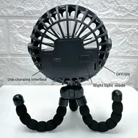 Ventilateur de poussette pour bébé Rechargeable à main sans lame par USB Petits ventilateurs pliants Mini ventilateur Table silencieuse Ventilateur de refroidissement extérieur