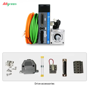 Motor Servo AC de 400W, 220V, 2.8A, 1.27N.m, 3000RPM, 60mm, con Encoder Incremental, Kit de Motor Servo CNC y Controlador 60M01330B + LC10P-400 - Product Image 1