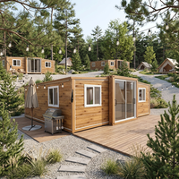 Maison conteneur extensible de 40 pieds ; Conception pliable et portable ; Installation rapide ; Couleurs personnalisables