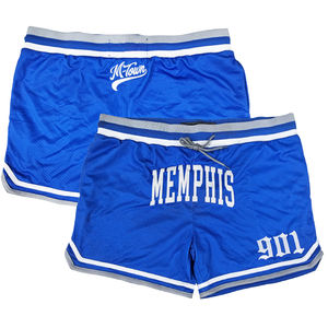 Pantalones cortos de baloncesto de malla con logotipo personalizado Retro <span class=keywords><strong>Old</strong></span> School Vintage bordado Streetwear estilo poliéster Just Mens - Product Image 1