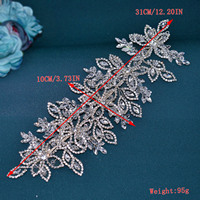 Patchs de strass 3D faits main de luxe exquis en fil métallique brillant, à coudre, en PU, avec feutre non tissé pour robes de mariée et chapeaux