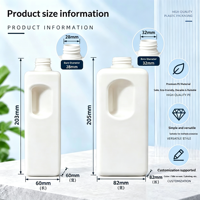 Bouteille de shampoing personnalisée 500 ml en PEHD, grand volume, distributeur à pompe, vente en gros de bouteilles de gel douche et d'après-shampoing, OEM ODM