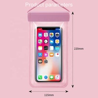 Pochette Téléphone Étanche Sac Sec Universel Étui Téléphone TPU Cuir PU pour Natation