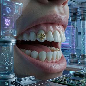 Gemas Dentales de Oro de 18K - Kit de Joyería Dental con Forma de Tigre - Accesorios Importantes - Product Image 5