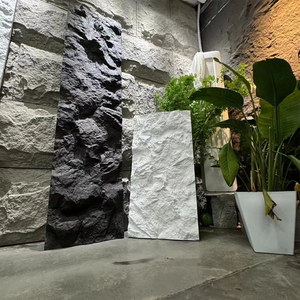 Revêtement mural en pierre Pu, imitation <span class=keywords><strong>roche</strong></span> <span class=keywords><strong>de</strong></span> montagne en relief, ignifuge, 2400*600mm, 10cm, disponible pour l'intérieur et l'extérieur - Product Image 3