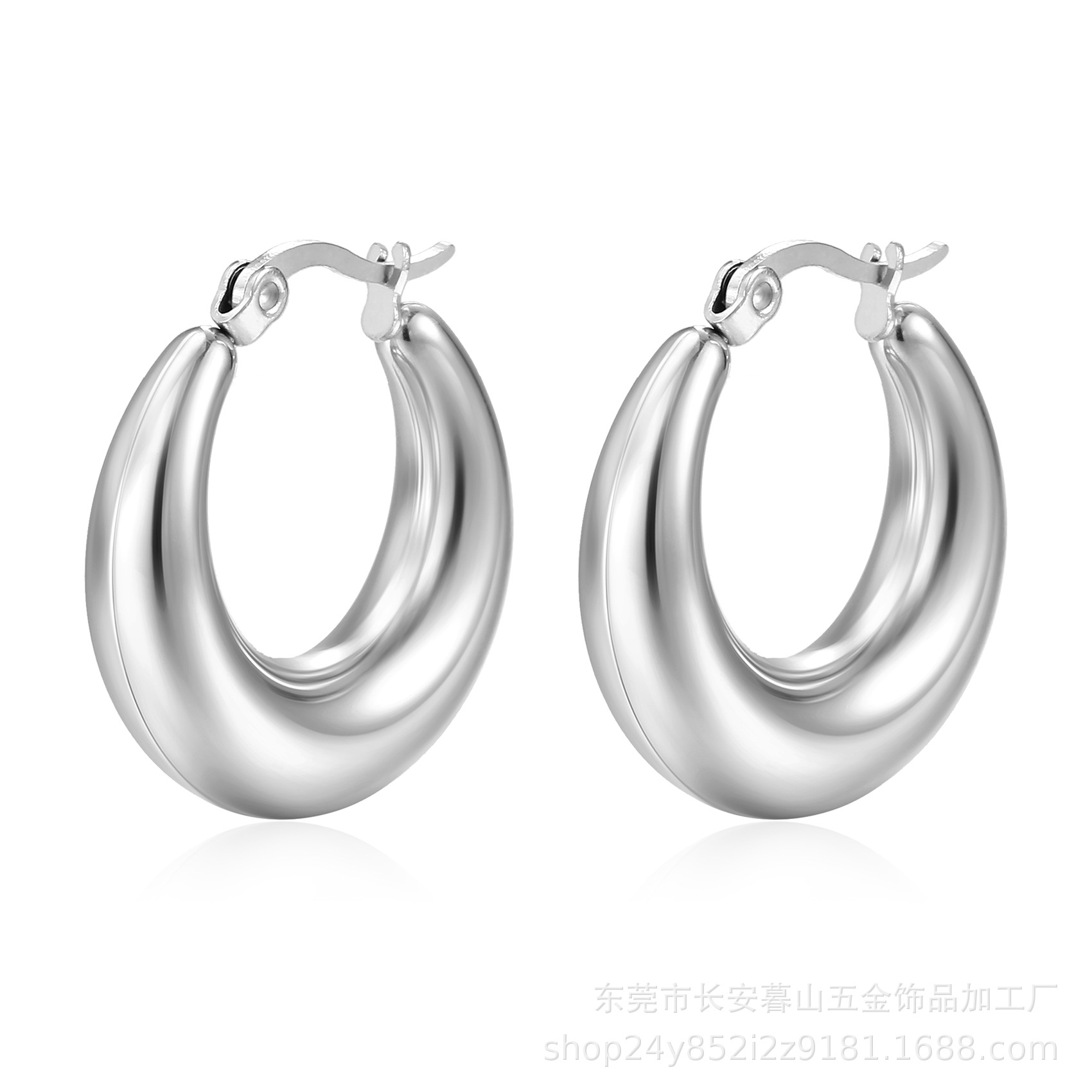 Glow hollow earrings steel ms-002