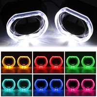 Nouveau design, phares LED Angel Eyes 3 pouces, ampoule H4 12V, 6000K, étanche, 40W, 6000lm, couvercle décoratif pour voiture, phare de conduite coloré