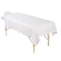 Ensemble de 3 draps de table de massage en microfibre Couvre-lit facial de qualité supérieure Draps plats Housse de table de massage avec couvre-visage