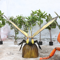 Modèle d'abeille animatronique de grande taille pour la décoration extérieure de jardin, modèle d'animal pour la ferme